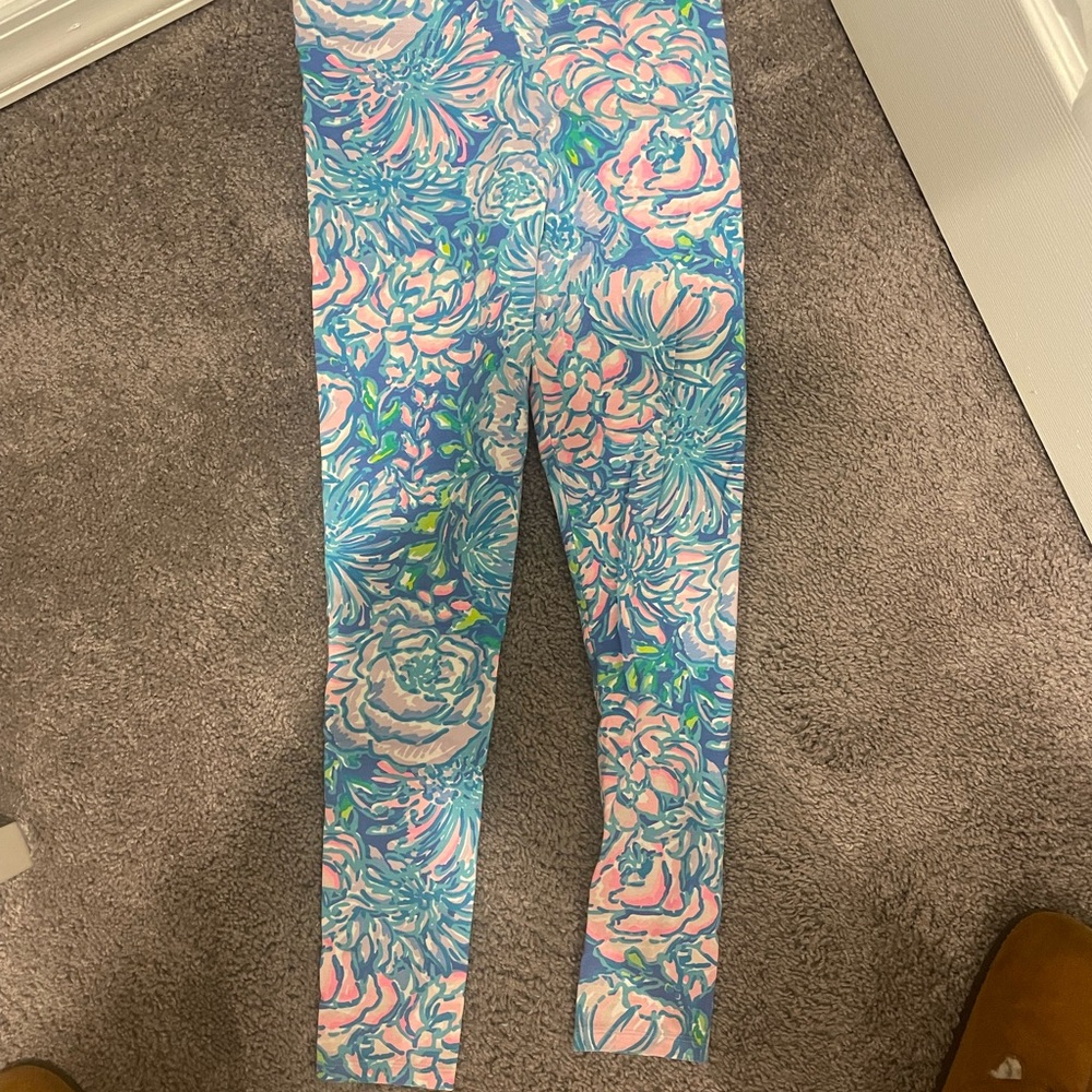 Lilly Pulitzer Kids Leggings in Blue and Pink Floral